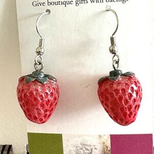 Charming Strawberry Dangle Earrings
